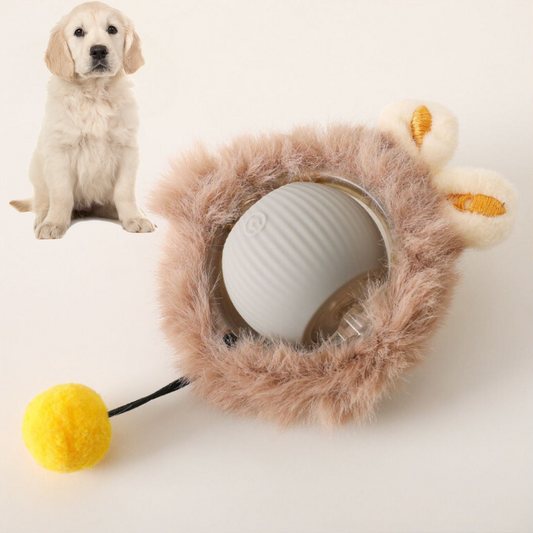 Active Rolling Ball with Fur for Dogs